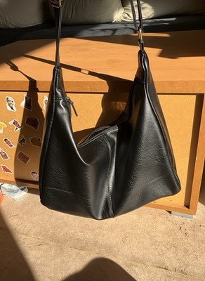 hobo bag beutellook tasche / raven black / mit innentaschen