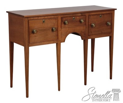 L73585: Bench Made Walnut 3 Drawer Huntboard Sideboard