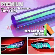 *Extra Wide* Neo Chrome Purple Chameleon Headlight Taillight Tint Film Fog Vinyl