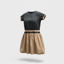 Julie & Julia A-Line Dress One Size Black & Beige Casual Party Drop Waist