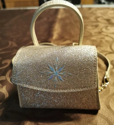 Disney Frozen Eiskönigin Mädchen Handtasche, Gold Glitzer, wie Neu - Bild 1 von 4