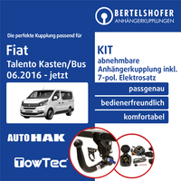 für Fiat Talento Kasten/Bus Typ 296 06.2016-Jetzt AHK Abn. +7Pol Spez E-Satz TOP