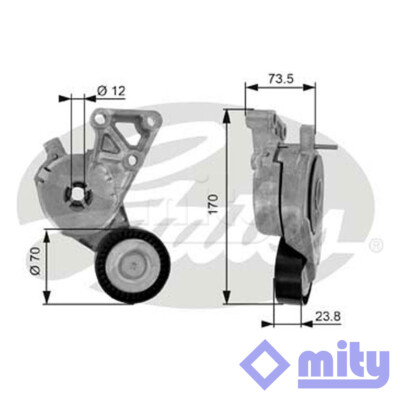 Fits Golf Beetle Leon Altea Octavia A3 TT + Other Models Tensioner Pulley Mity