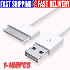 100Pack pin USB Charging DataSync Cable Cord for i Pad 1/2/3 i Pod Nano1-6 LOT