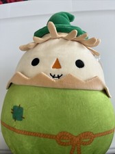 New Squishmallow 8" Samuel Scarecrow Green NWT 2021 Toy Scare Crow Plush Fall