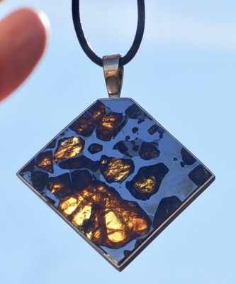 Pallasite Meteorite Pendant 2025