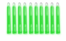 Lot 10 Cyalume Military Grade TACTICAL Light Sticks Green 6" Long 12 HR Prepper