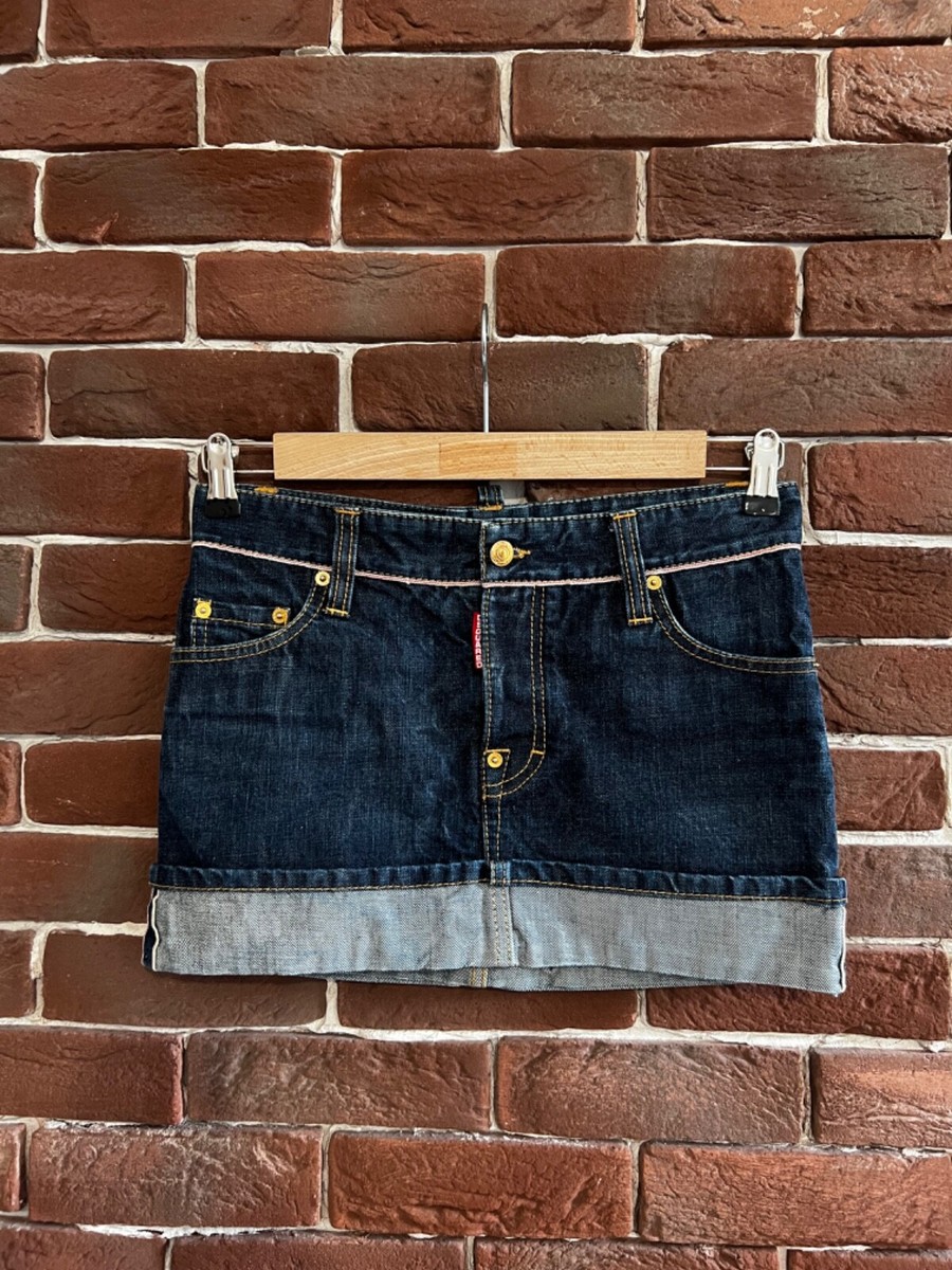 Rare Dsquared2 Vintage Y2K Mini Skirt Selvedge Denim 42 | eBay