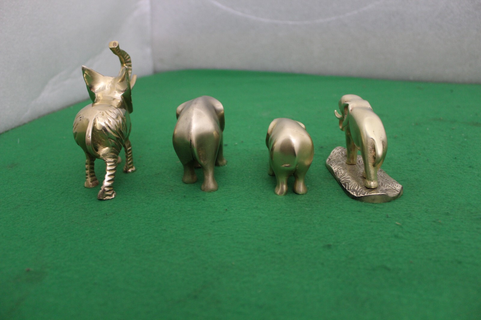 Group Of 4 Vintage Brass Elephant Ornaments eBay