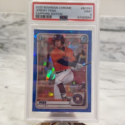 2020 Bowman Chrome Sapphire #BCP61 Jeremy Pena 1st Bowman 