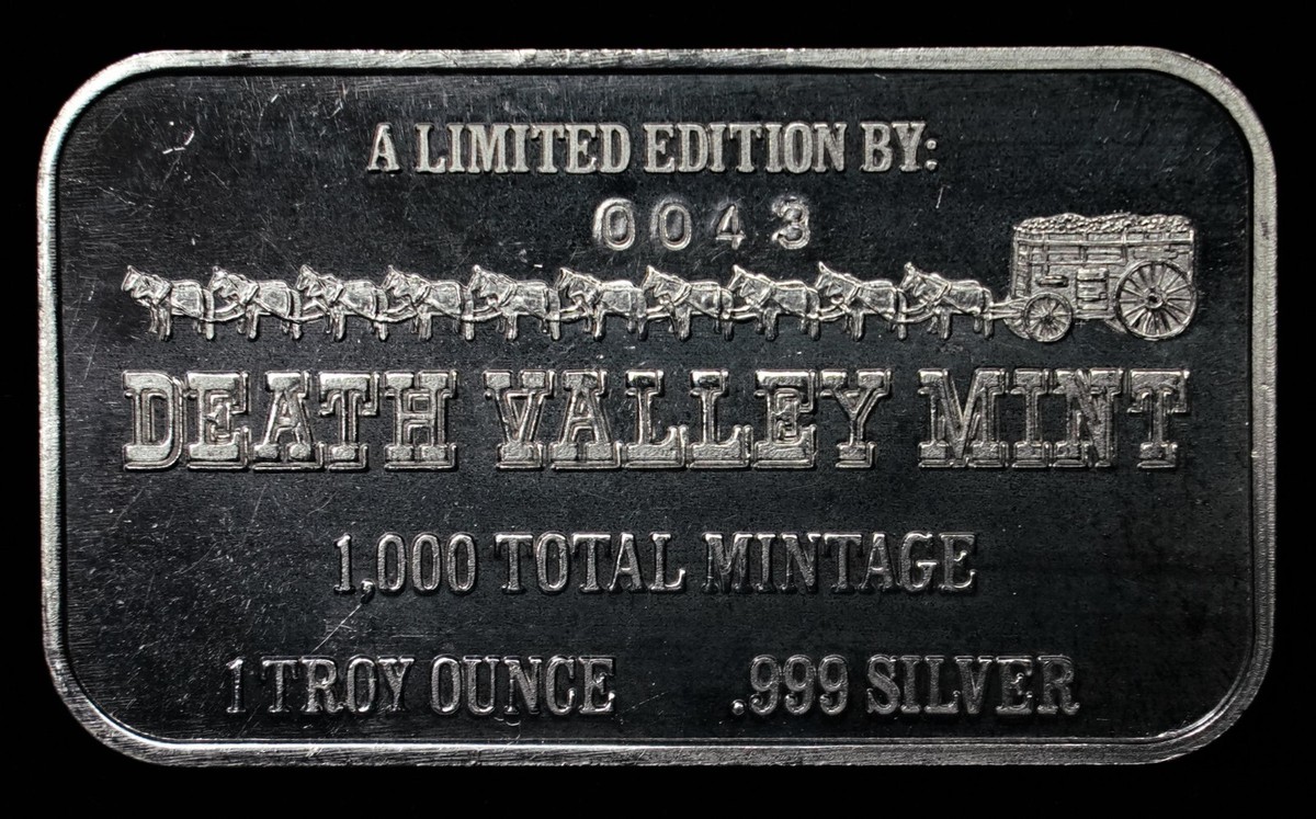 DEATH VALLEY MINT Every Body Needs Milk #43/1000 1oz 999 Silver