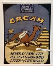 1968 CREAM ROCK & ROLL GROUP LAST CONCERT PROVIDENCE RI. ERIC CLAPTON NEW POSTER