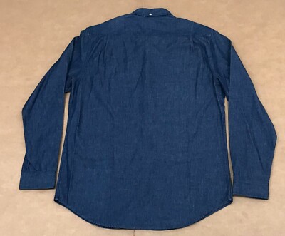 SS14 SUPREME X PINK PANTHER DARK NAVY DENIM BLUE BUTTON UP SHIRT