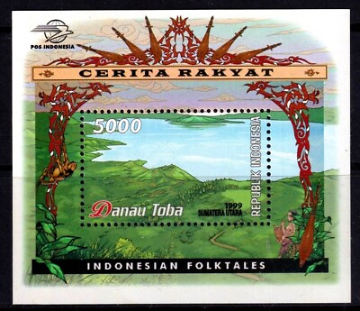 #ad Indonesia 1999 Folktales Danau Toba Mint MNH Miniature Sheet SC 1829 $1.48