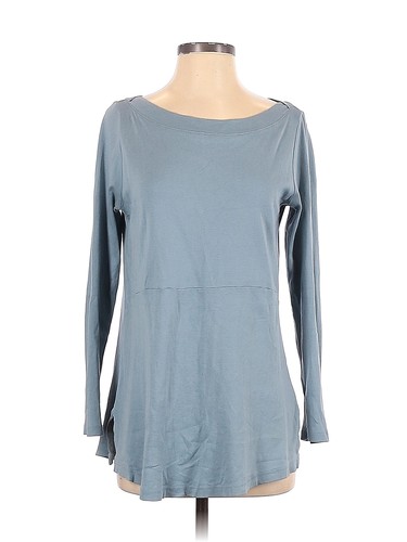 J.Jill Women Blue Long Sleeve T-Shirt S 