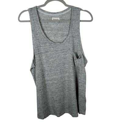 Thread and Supply Women s Sz L linen oversize tank top with scoop