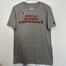 Nike Arizona Cardinals T Shirt Medium Gray Red Short Slv Crew Neck NFL Football
