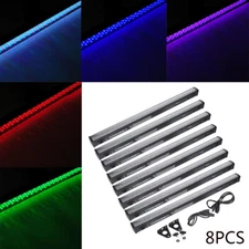 TCFUNDY 8PCS 252LED RGB Wall Wash Light Bar DMX Stage DJ Disco Beam Party Lights