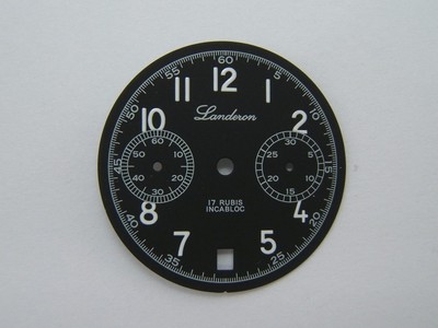 CADRAN LANDERON TYPE MILITAIRE POUR VALJOUX 7734 DIAMETRE 32MM N.O.S.