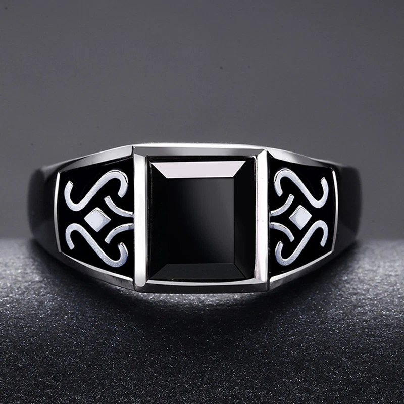 Mens hotsell obsidian ring