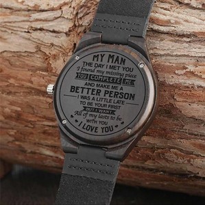 engraved digital watch