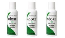 BL Adore Semi-Permanent Haircolor 164 Electric Lime 4oz each Three Pack 