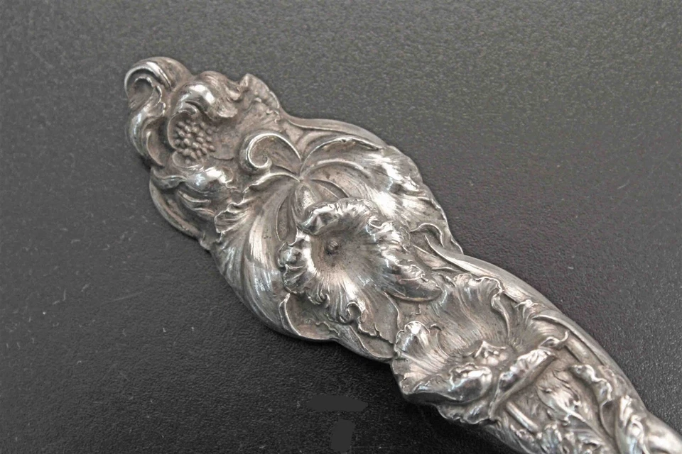 Reed & Barton Sterling LES SIX FLEURS 9 7/8" Salad Serving Set Decorated Bowl - Image 3 of 4