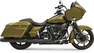 Bassani 4'' Quick-Change Series Slip-On Mufflers Black 1F742B
