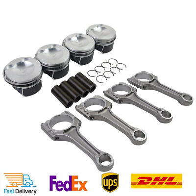 4x Pistons & Connecting Rods Set Φ23mm for AUDI A4 Q5 VW Jetta 2.0T 06H107065DM