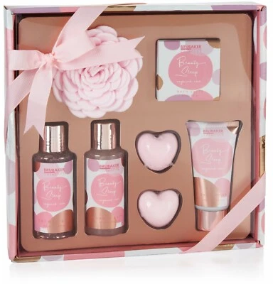 BRUBAKER Damen Beauty Pflegeset Sugar Rose Wellness Set Rosenduft Geschenk für Frauen