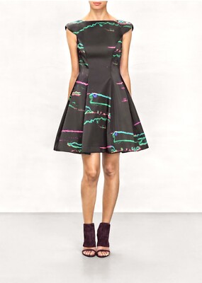 other stories cocktail dress & OTHER STORIES Sculptural Shape Black Multi Cocktail DRESS size 4