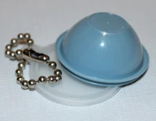 Tupperware Wonderlier Bowl Light Blue Keychain with Sheer Lid New