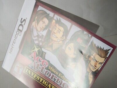 Ace Attorney Investigations Case Only NO GAME Nintendo DS Empty Miles  Edgeworth