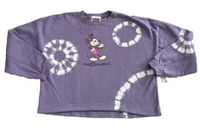 Disney Mickey Mouse Genuine Mousewear Tie-Dye Sweatshirt Purple Size L Crewneck