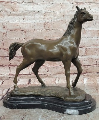 P.J. Mene Signed Style Arabian Horse Bronze Figurine Hot Cast Decor Artwork Sale