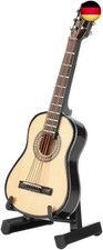 Miniatur Modell Gitarre aus Holz mit Ständer und Koffer Mini Musikinstrument 