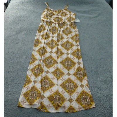 Late August Maxi Dress Womens 1X Geometric Print Spaghetti Strap Flowy NWT
