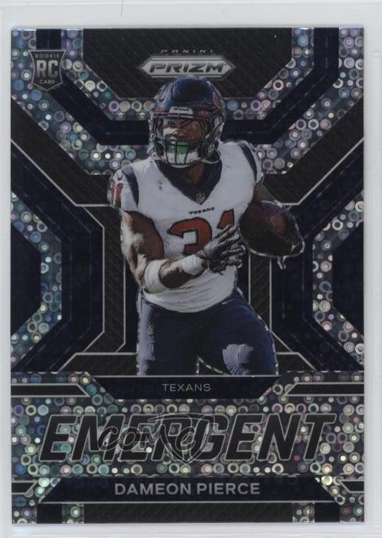 2022 Panini Prizm Emergent No Huddle Prizm Dameon Pierce #E-15 Rookie RC