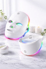 7-Color LED Light Therapy Face Mask with Neck Device For Light Therapy Treatment