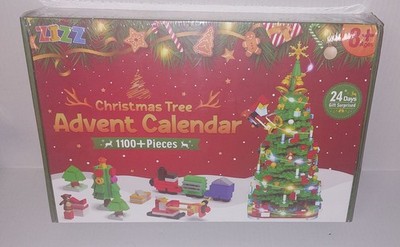 Advent Calendar Merry Christmas Tree Premium Building Blocks 1100 Pieces