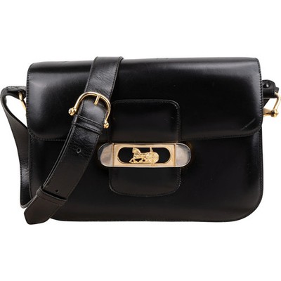Celine Boxcalf Leather Horse Carriage Flap Triomphe Shoulder Bag Tasche