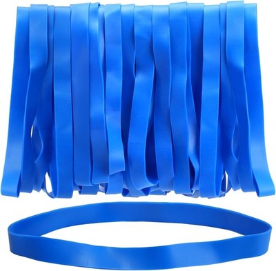 Large Rubber Bands, 30Pcs Size #107 Big Wide Elastic Bands, Heavy Duty Blue Long