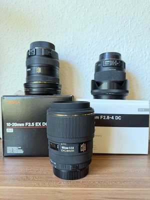 Sigma Objektiv-Konvolut für Nikon DSLR (10-20mm, 17-70mm, 105mm Macro), NP  1500