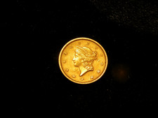 1851 $1 Liberty Head Gold Dollar - Cleaned