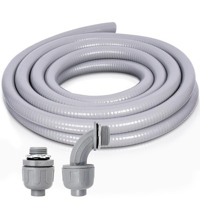 1 Inch 5 FT Non Metallic Liquid-Tight Conduit and Connector Kit - Includes 1 ...