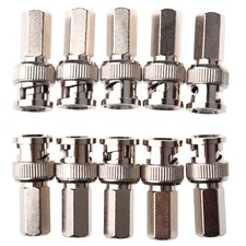 -On BNC Male Coax Connectors CCTV RG59 Pack of 10 O3U65615
