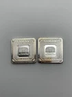 (Lot of 2) Geiger Edelmetalle 1 gram Silver Square Bar 999 Fine Silver