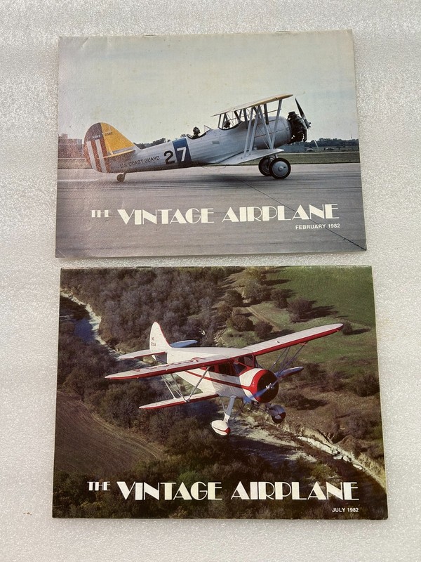 EAA. The Vintage Airplane magazine.  Lot of two. 1982