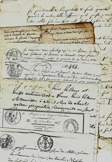 XVIII et XIXè lot de divers documents manuscrits anciens et d'estampes