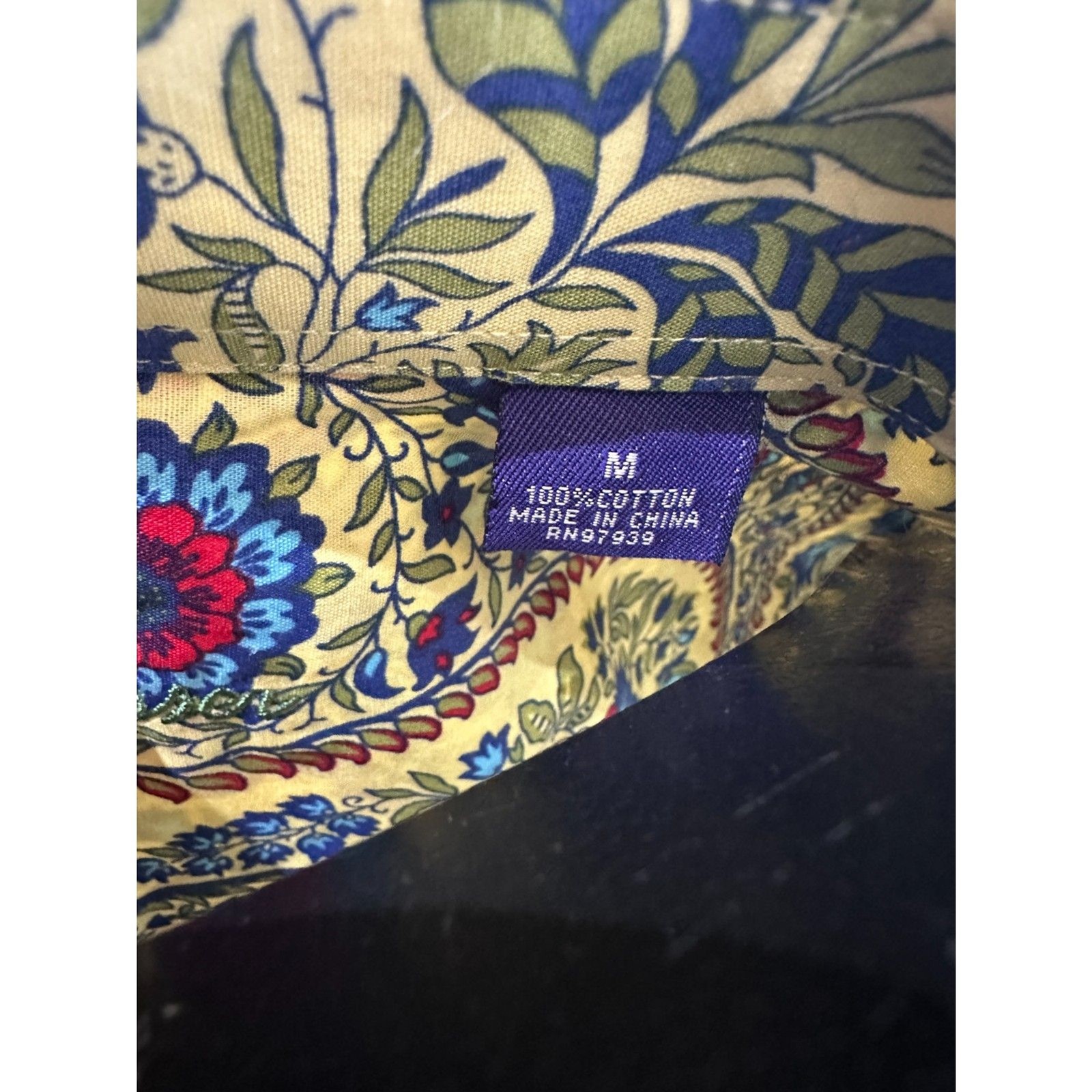 Medium Floral Patterned Men's Button Down Shirt N… - image 2